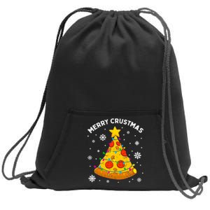 Merry Crustmas Pizza Christmas Tree Xmas Gifts Sweatshirt Cinch Pack Bag