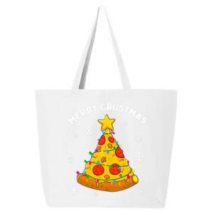 Merry Crustmas Pizza Christmas Tree Xmas Gifts 25L Jumbo Tote