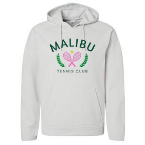 Malibu California Preppy Tennis Club Performance Fleece Hoodie