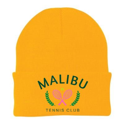 Malibu California Preppy Tennis Club Knit Cap Winter Beanie