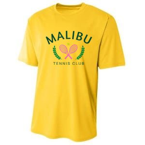 Malibu California Preppy Tennis Club Performance Sprint T-Shirt