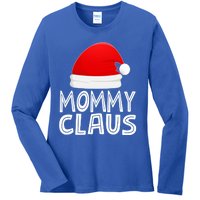 Mom Christmas Pajamas Santa Claus Xmas Gift Mommy Claus Cool Gift Ladies Long Sleeve Shirt