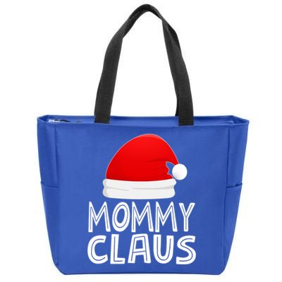 Mom Christmas Pajamas Santa Claus Xmas Gift Mommy Claus Cool Gift Zip Tote Bag