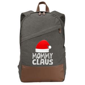 Mom Christmas Pajamas Santa Claus Xmas Gift Mommy Claus Cool Gift Cotton Canvas Backpack