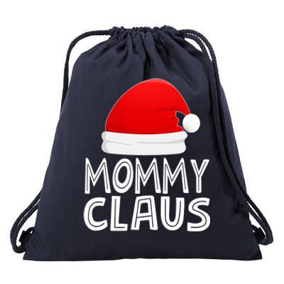 Mom Christmas Pajamas Santa Claus Xmas Gift Mommy Claus Cool Gift Drawstring Bag