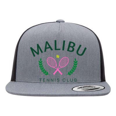 Malibu California Preppy Tennis Club Flat Bill Trucker Hat