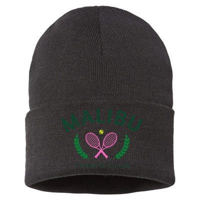 Malibu California Preppy Tennis Club Sustainable Knit Beanie