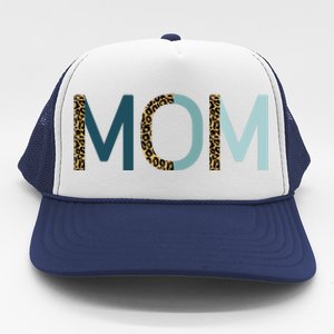 Mom Cheetah Print Cute Mother's Day Gift Trucker Hat