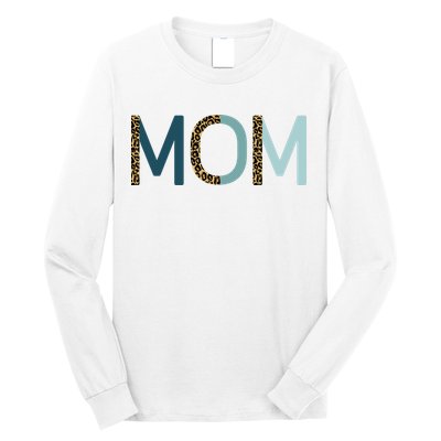 Mom Cheetah Print Cute Mother's Day Gift Long Sleeve Shirt
