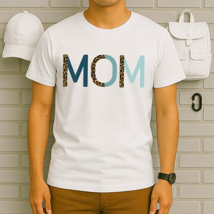Mom Cheetah Print Cute Mother's Day Gift T-Shirt