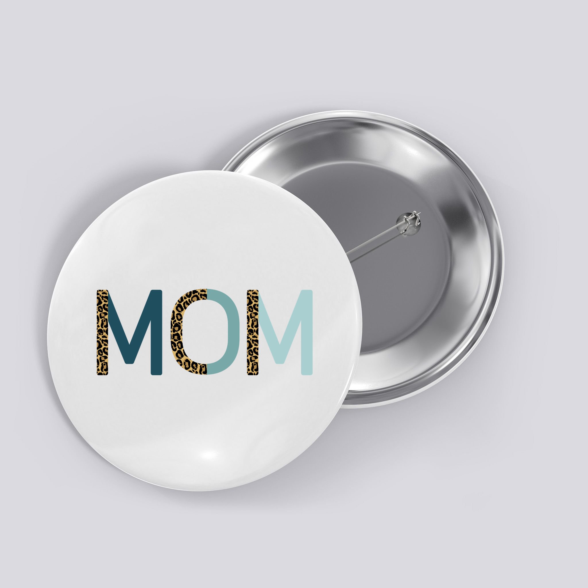 Mom Cheetah Print Cute Mother's Day Gift Button