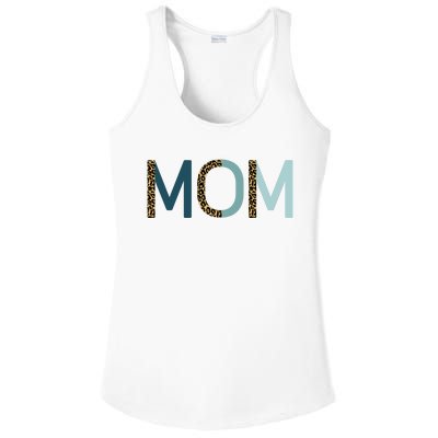 Mom Cheetah Print Cute Mother's Day Gift Ladies PosiCharge Competitor Racerback Tank