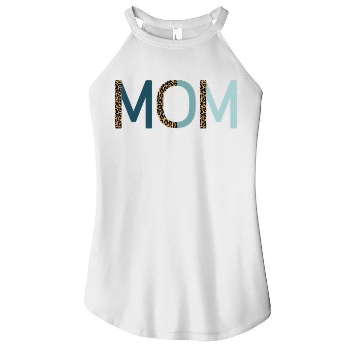 Mom Cheetah Print Cute Mother's Day Gift Women's Perfect Tri Rocker Tank