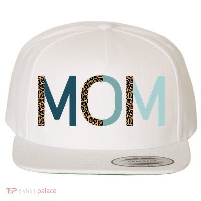 Mom Cheetah Print Cute Mother's Day Gift Wool Snapback Cap