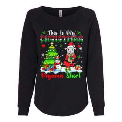 My Christmas Pajama Gift Santa Rat Snow Xmas Tree Gift Womens California Wash Sweatshirt