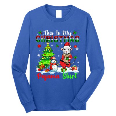 My Christmas Pajama Gift Santa Rat Snow Xmas Tree Gift Long Sleeve Shirt