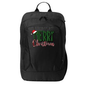 Merry Christmas Plaid Holiday Festive City Backpack