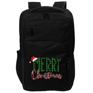 Merry Christmas Plaid Holiday Festive Impact Tech Backpack