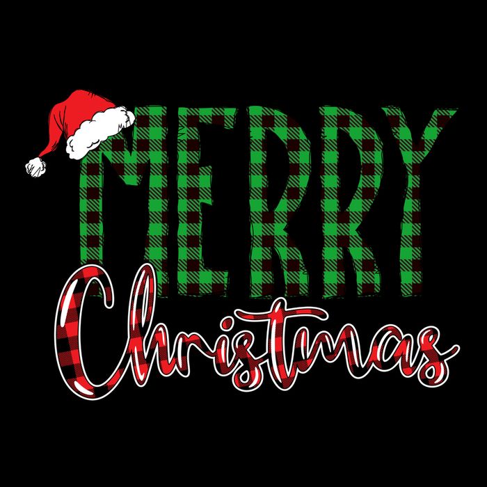 Merry Christmas Plaid Holiday Festive Sustainable Bucket Hat
