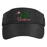 Merry Christmas Plaid Holiday Festive Adult Drive Performance Visor