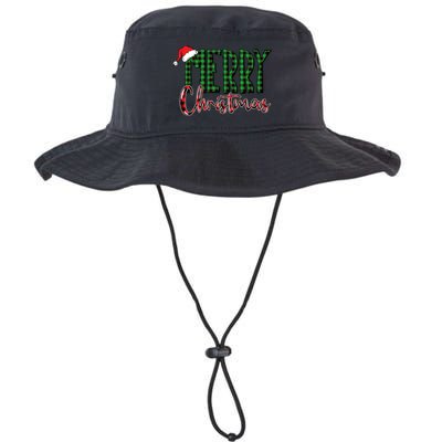Merry Christmas Plaid Holiday Festive Bucket Hat