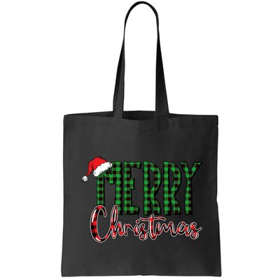 Merry Christmas Plaid Holiday Festive Bag