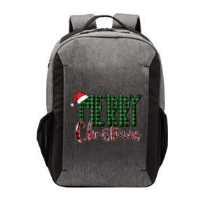 Merry Christmas Plaid Holiday Festive Vector Backpack