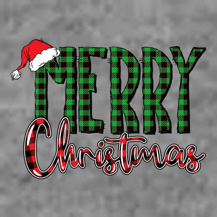 Merry Christmas Plaid Holiday Festive Sweatshirt