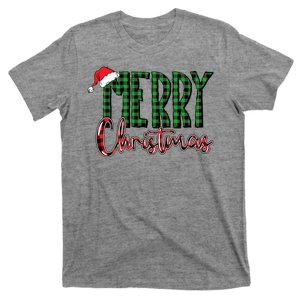 Merry Christmas Plaid Holiday Festive T-Shirt