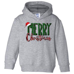 Merry Christmas Plaid Holiday Festive Toddler Hoodie