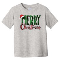 Merry Christmas Plaid Holiday Festive Toddler T-Shirt