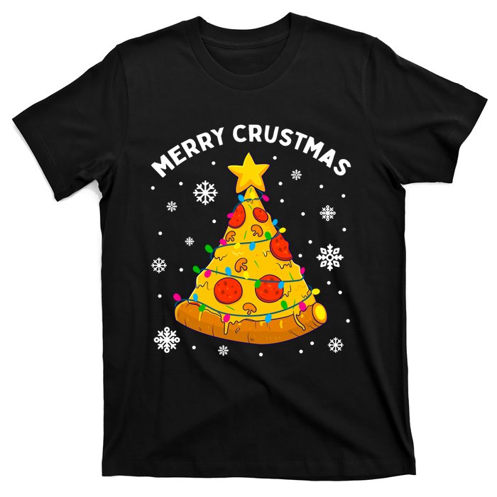 Merry Crustmas Pizza Christmas Tree Xmas Gifts Long Sleeve T-Shirt