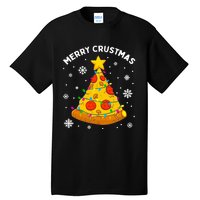 Merry Crustmas Pizza Christmas Tree Xmas Gifts Long Sleeve Tall T-Shirt