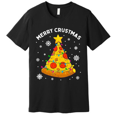 Merry Crustmas Pizza Christmas Tree Xmas Gifts Long Sleeve Premium T-Shirt