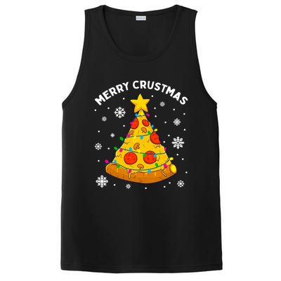 Merry Crustmas Pizza Christmas Tree Xmas Gifts Long Sleeve PosiCharge Competitor Tank