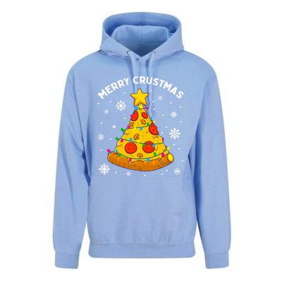 Merry Crustmas Pizza Christmas Tree Xmas Gifts Long Sleeve Unisex Surf Hoodie