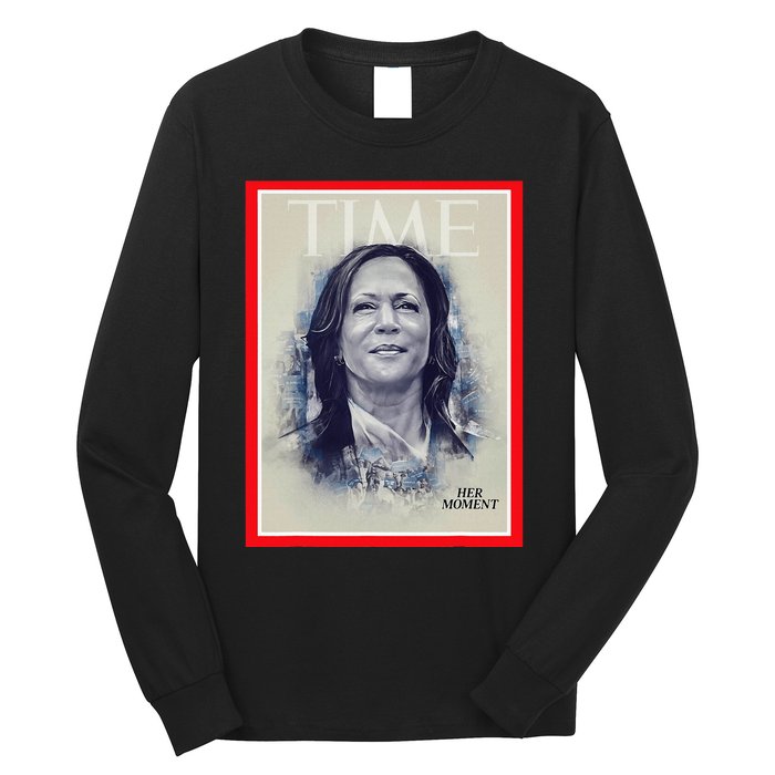 Magazine Cover President Kamala Harris Time Cover Campaign Long Sleeve Shirt