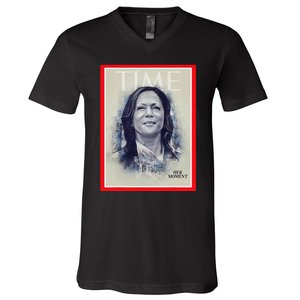 Magazine Cover President Kamala Harris Time Cover Campaign V-Neck T-Shirt