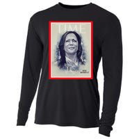 Magazine Cover President Kamala Harris Time Cover Campaign Cooling Performance Long Sleeve Crew