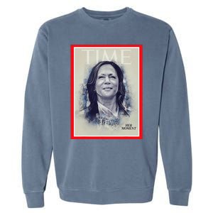 Magazine Cover President Kamala Harris Time Cover Campaign Garment-Dyed Sweatshirt