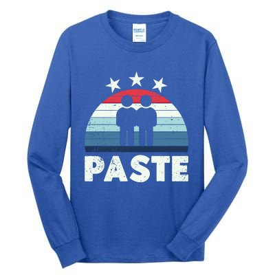 Matching Copy Paste Twins Sibling Brother Funny Great Gift Tall Long Sleeve T-Shirt