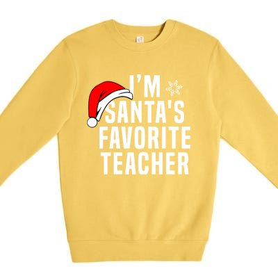 Matching Christmas Party Xmas Funny SantaS Favorite Teacher Meaningful Gift Premium Crewneck Sweatshirt