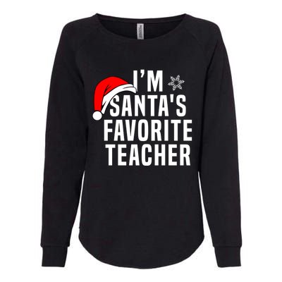 Matching Christmas Party Xmas Funny SantaS Favorite Teacher Meaningful Gift Womens California Wash Sweatshirt