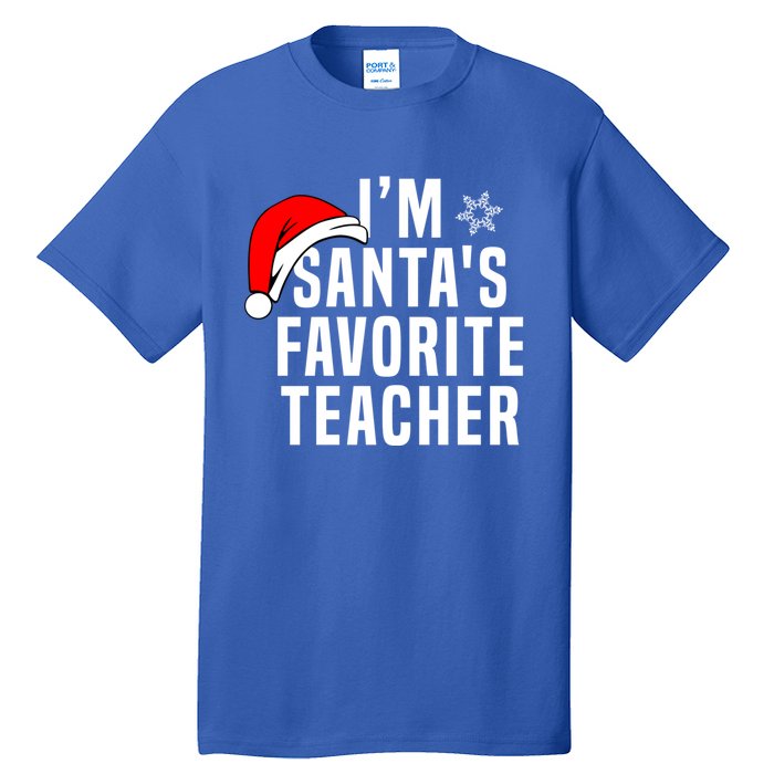 Matching Christmas Party Xmas Funny SantaS Favorite Teacher Meaningful Gift Tall T-Shirt