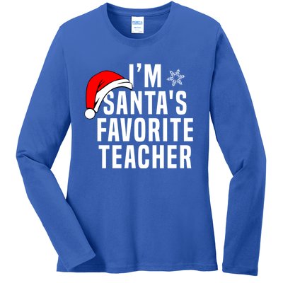 Matching Christmas Party Xmas Funny SantaS Favorite Teacher Meaningful Gift Ladies Long Sleeve Shirt