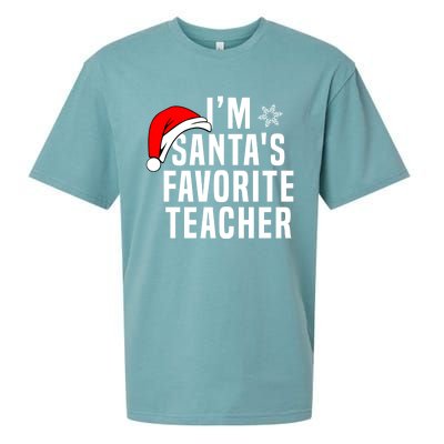 Matching Christmas Party Xmas Funny SantaS Favorite Teacher Meaningful Gift Sueded Cloud Jersey T-Shirt