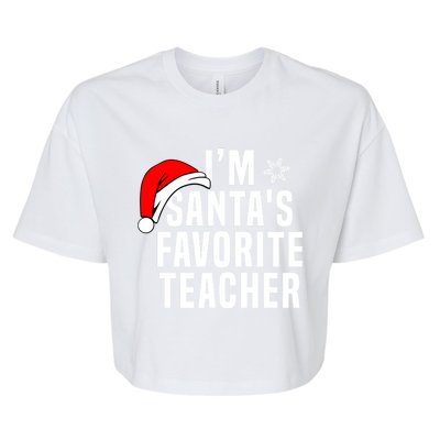 Matching Christmas Party Xmas Funny SantaS Favorite Teacher Meaningful Gift Bella+Canvas Jersey Crop Tee