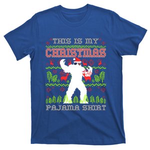 My Christmas Pajama Gift Funny Retro Bigfoot Ugly Xmas Gift T-Shirt