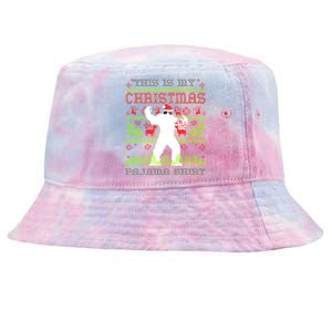 My Christmas Pajama Gift Funny Retro Bigfoot Ugly Xmas Gift Tie-Dyed Bucket Hat