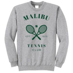 Malibu California Preppy Tennis Club Green Tall Sweatshirt